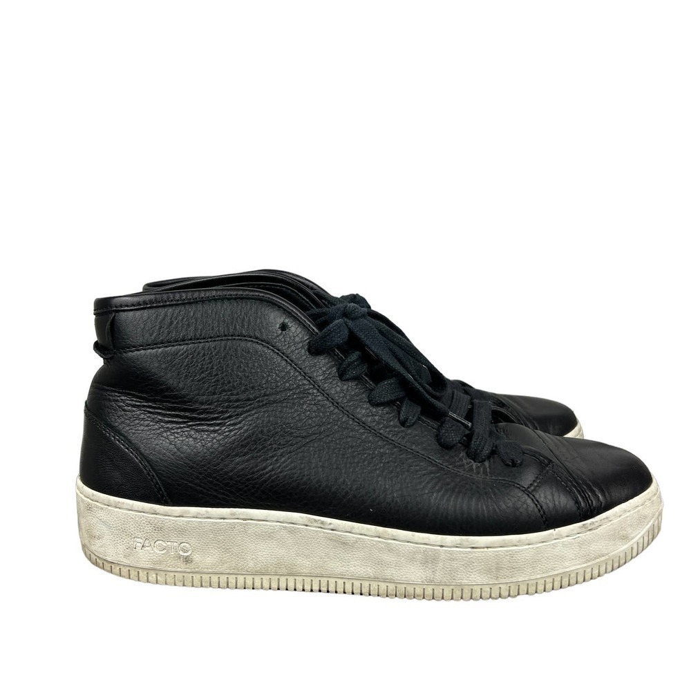 Facto Black Sheepskin Hightop Sneaker Mens Size 6 Womens 8